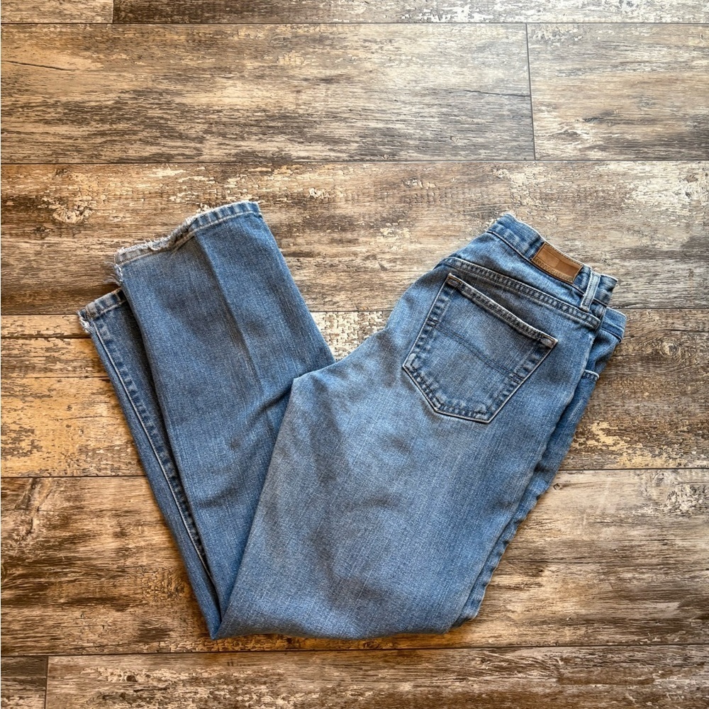 Tommy Hilfiger Boyfriend Jeans Distressed Ripped Slit Hem Size 10